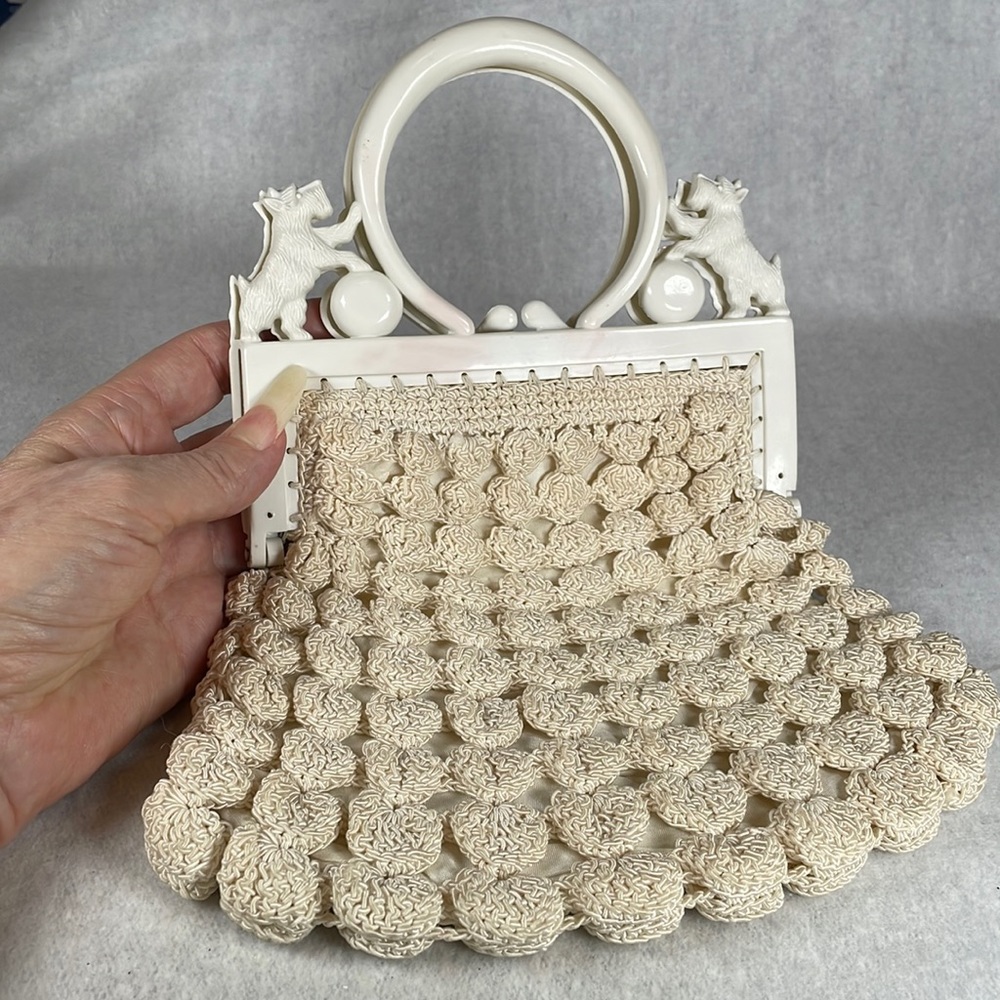 Old Scottie Dog Crocheted Handbag